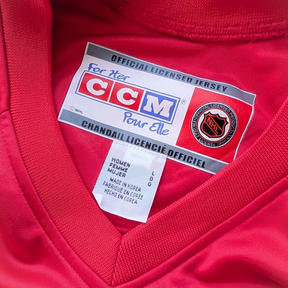 NHL Women's Officially Licensed Red Wings Hockey Long Sleeve Jersey - Picture 3 of 3